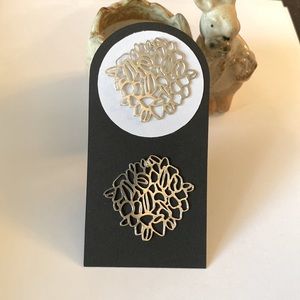 Modern floral post earrings
